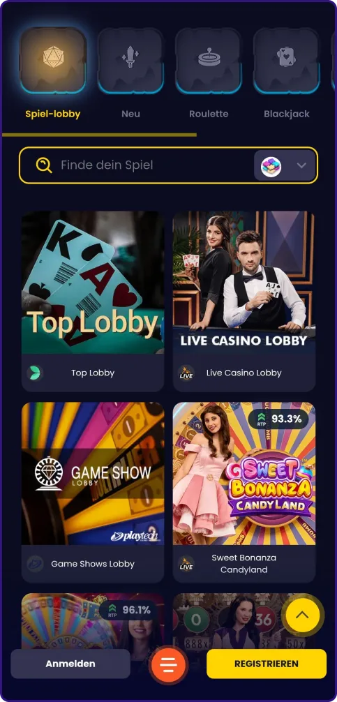 SlotsGem Live Casino Seite 1
