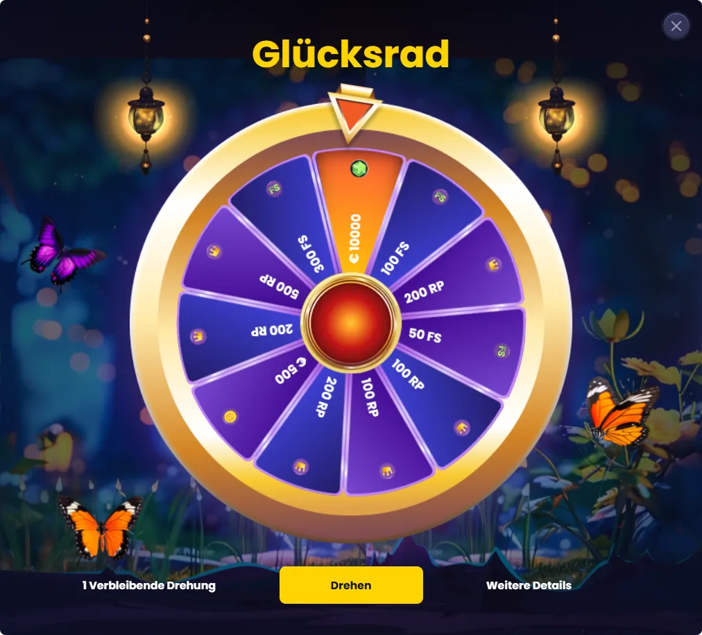 SlotsGem Glücksrad Promotion