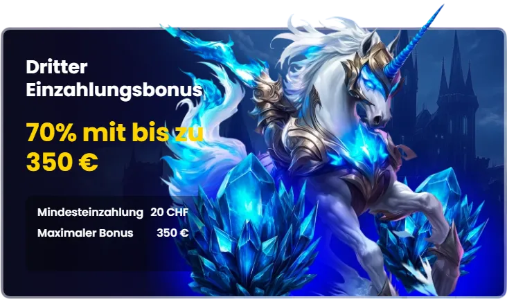 SlotsGem Willkommensbonus auf die dritte Einzahlung