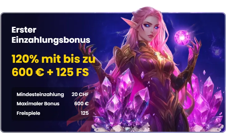 SlotsGem Willkommensbonus auf die erste Einzahlung