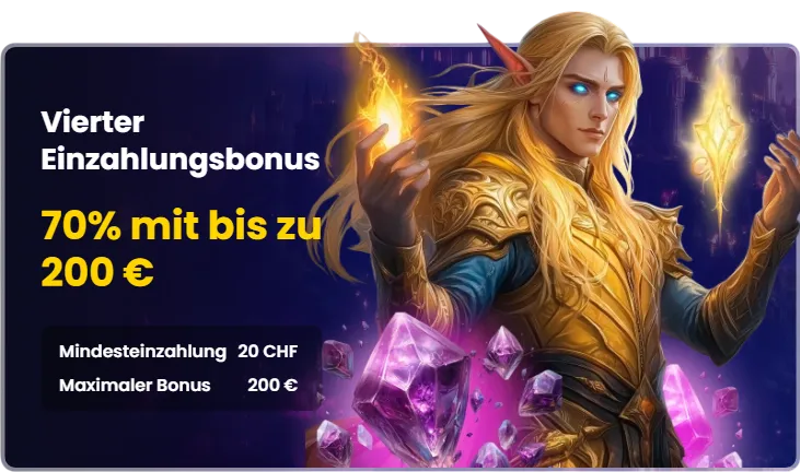 SlotsGem Willkommensbonus auf die vierte Einzahlung