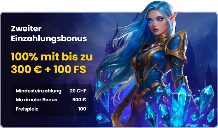 SlotsGem Willkommensbonus auf die zweite Einzahlung